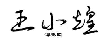 曾庆福王小煌草书个性签名怎么写