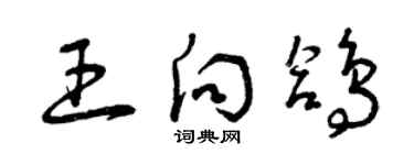曾庆福王向鸽草书个性签名怎么写