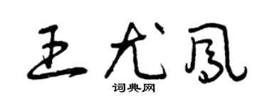 曾庆福王尤凤草书个性签名怎么写