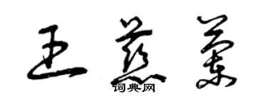 曾庆福王慈兰草书个性签名怎么写