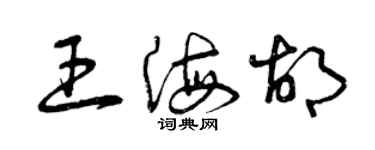 曾庆福王海胡草书个性签名怎么写