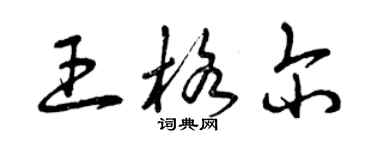 曾庆福王格尔草书个性签名怎么写