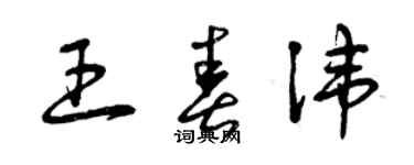 曾庆福王春讳草书个性签名怎么写