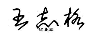 朱锡荣王志格草书个性签名怎么写