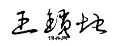曾庆福王锁地草书个性签名怎么写