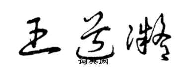 曾庆福王道凝草书个性签名怎么写