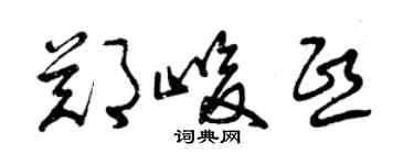 曾庆福郑峻熙草书个性签名怎么写