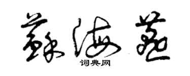 曾庆福苏海燕草书个性签名怎么写