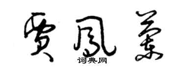 曾庆福贾凤兰草书个性签名怎么写