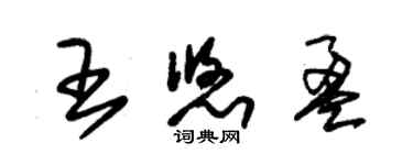 朱锡荣王悠盈草书个性签名怎么写