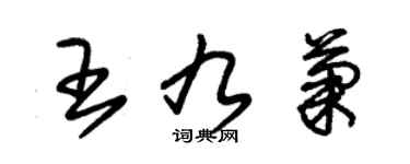 朱锡荣王九菊草书个性签名怎么写