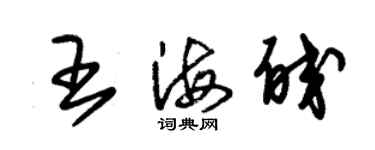朱锡荣王海皎草书个性签名怎么写