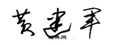 朱锡荣黄建军草书个性签名怎么写