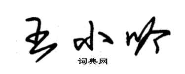 朱锡荣王小吟草书个性签名怎么写