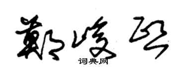 朱锡荣郑峻熙草书个性签名怎么写