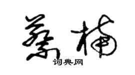朱锡荣蔡楠草书个性签名怎么写