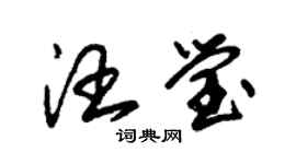 朱锡荣汪莹草书个性签名怎么写