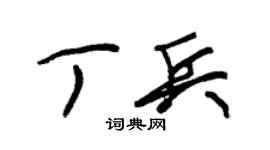 朱锡荣丁兵草书个性签名怎么写