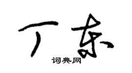 朱锡荣丁东草书个性签名怎么写