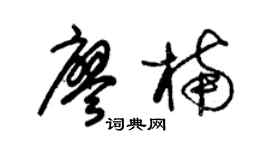 朱锡荣廖楠草书个性签名怎么写