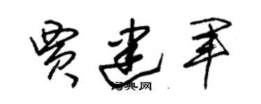 朱锡荣贾建军草书个性签名怎么写
