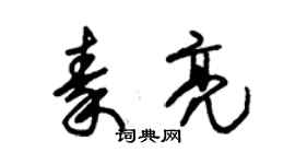 朱锡荣秦亮草书个性签名怎么写