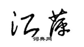 朱锡荣江萍草书个性签名怎么写