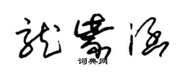 朱锡荣龙紫涵草书个性签名怎么写