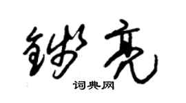 朱锡荣钱亮草书个性签名怎么写