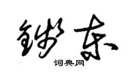 朱锡荣钱东草书个性签名怎么写