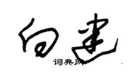 朱锡荣向建草书个性签名怎么写