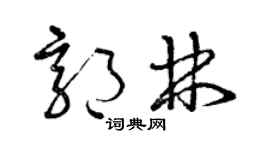 曾庆福郭林草书个性签名怎么写