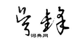 曾庆福吴锋草书个性签名怎么写