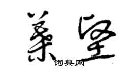 曾庆福叶坚草书个性签名怎么写