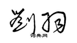曾庆福刘羽草书个性签名怎么写