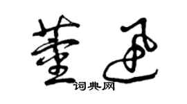 曾庆福董迅草书个性签名怎么写