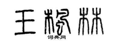 曾庆福王枫林篆书个性签名怎么写