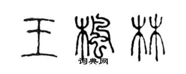 陈声远王枫林篆书个性签名怎么写