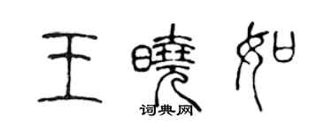 陈声远王晓如篆书个性签名怎么写