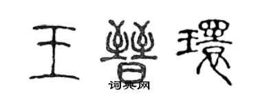 陈声远王晋环篆书个性签名怎么写