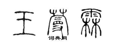 陈声远王蔓霖篆书个性签名怎么写