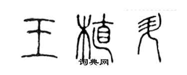 陈声远王植升篆书个性签名怎么写