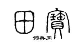 陈声远田宝篆书个性签名怎么写