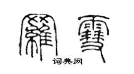 陈声远罗雪篆书个性签名怎么写