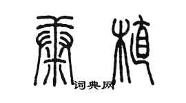 陈墨康植篆书个性签名怎么写