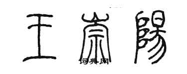 陈墨王崇阳篆书个性签名怎么写
