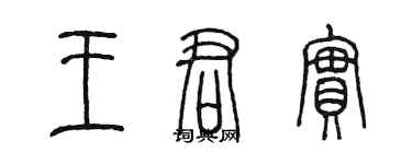 陈墨王君实篆书个性签名怎么写