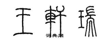 陈墨王轩瑞篆书个性签名怎么写