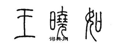 陈墨王晓如篆书个性签名怎么写