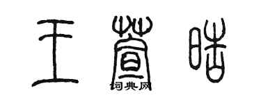 陈墨王萱皓篆书个性签名怎么写